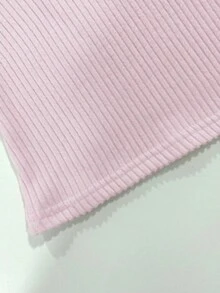 INAWLY 女士纯色简约长袖T恤，日常穿着 - 粉色 - 查看 3