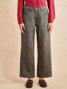 Écloséra Quần Jeans Denim Thường Ngày Cho Nữ, Thời Trang & Đơn Giản Để Mặc Hàng Ngày - màu nâu - Xem 4