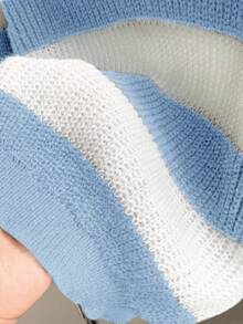 SHEIN 1 pezzo Maglione polo a righe morbido e comodo, casual, alla moda, semplice e pratico, adatto per ragazzi, ideale per feste di compleanno, feste, spettacoli, outfit per bambini, abbigliamento per ragazzi, adatto per la scuola, adatto per i viaggi, adatto per lo sport, adatto per l'autunno e l'inverno