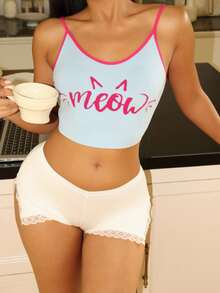 Lowkey Lull 休闲 Y2K 舒适简约弹力蕾丝边女式平角内裤 - 白色 - 查看 3