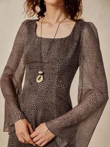 Florisole Modisches Retro-Volldruckkleid für Damen