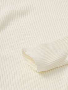 RueChic Men 2pcs Multi Pack Rib Knit Casual High Neck Slim Fit Sweater - Black and White - View 8