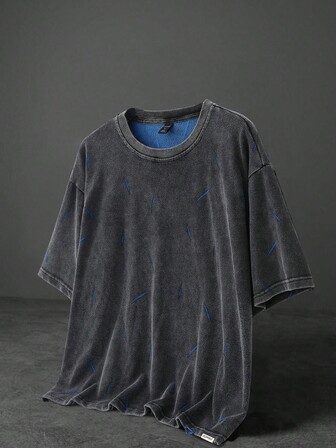 Street Life T-shirt court délavé à effet tie dye pour hommes