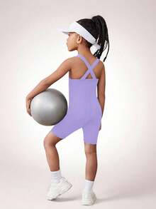 SHEIN Simple Solid Color Vest, Casual Youth Girls Activewear