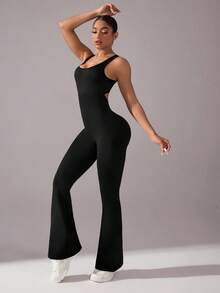 Easithlete Bộ đồ tập yoga liền mạch cho nữ có lưng chữ U lớn, eo chữ V sâu và thiết kế gợi cảm, hoàn hảo để mặc hàng ngày Bộ đồ tập yoga toàn thân có lưng chữ V sâu và thiết kế gợi cảm, hoàn hảo để mặc hàng ngày Bộ đồ tập gym cho nữ - màu đen - Xem 6