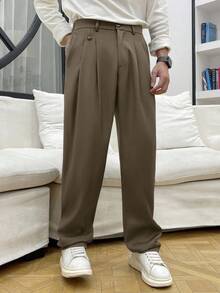 Claim Dot Quần âu nam trơn màu đa năng thường ngày - Màu nâu  Mocha - Xem 4