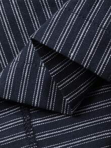 DAZY Women's Casual Striped Loose Shirt And Pants 2 Pieces Set, Autumn Lounge Sets For Women - Navy Blue - View 7