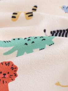 Cozy Pixies Baby Boy Cartoon Animal Print Soft Knit Crew Neck Long Sleeve Top And Elastic Waist Long Pants 2-Piece Snug Fit Pajama Set Dinosaur Pajamas Baby Boy Clothes Dinosaur Baby Pajama Set Baby Pj Set Fall Winter - Multicolor - View 6