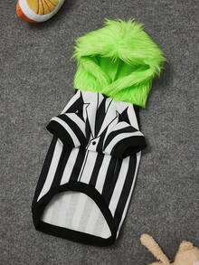 Beetlejuice X SHEIN 1 Set Cartoon Character Pet Collar & Leash Set, Multiple Sizes, Suitable For Cats, Dogs, Goth, Cosplay - Multicolor - View 4