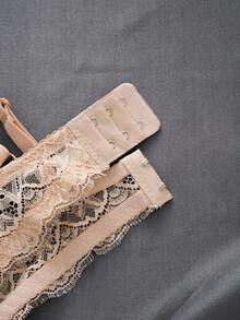 3pcs/Set Sexy Lace Gather Romantic Minimalist Underwire Adjustable Bra Set For Women