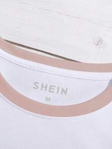 SHEIN 女式休闲度假风格 Mount Graphic Ringer 短袖 T 恤 - 白色 - 查看 3