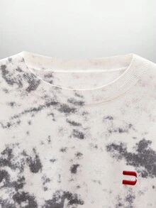 NEON BLANC Maglione casual da uomo con stampa Tintura a nodi, spalle cadenti, taglio ampio e corto, adatto per l'autunno