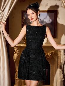 Vintamour Váy ngắn sequin cổ điển thanh lịch cho nữ Váy dự tiệc/ngày lễ Váy cocktail màu đen Váy thanh lịch cho nữ Váy thanh lịch cho tiệc Váy dự tiệc thanh lịch cho nữ Quần áo mùa đông cho nữ Váy mùa đông cho nữ Váy mùa thu cho nữ Váy mùa thu Trang phục Halloween cho nữ Quần áo Halloween cho nữ Quần áo Giáng sinh cho nữ Quần áo Giáng sinh cho nữ Trang phục Giáng sinh cho nữ Váy dự tiệc Giáng sinh Váy sequin Váy lấp lánh Váy đen - màu đen - Xem 6