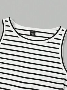 Modmama 孕妇装圆领休闲无袖连衣裙 - 藏蓝色 - 查看 16