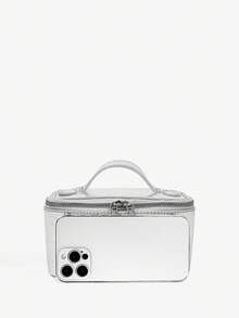 SHEIN BAE Women's Silver Color Versatile Fashion Handbag For Daily Use - Silver - View 4
