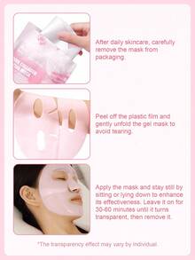 Slow Sunday 粉色胶原蛋白面膜，韩国胶原蛋白面膜，果冻胶原蛋白面膜，深层保湿，提升弹性，柔滑肌肤，蕴含胶原蛋白、烟酰胺、透明质酸和玫瑰水，韩妆，情人节礼物，斋月礼物，斋月聚会及礼品，派对理想之选