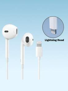 Căști intraauriculare, compatibile cu Pro/14/13/12/11/X, căști cu fir Bluetooth cu conector Lightning și telecomandă pentru controlul muzicii, apelurilor telefonice, căști intraauriculare, compatibile cu Pro/14/13/12/11/X, căști cu fir Bluetooth cu conector Lightning și telecomandă pentru controlul muzicii, apelurilor telefonice