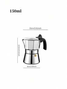 <倾注热情，酿造完美>，经典不锈钢八角摩卡咖啡壶 | 意式浓缩咖啡机，带手柄和可重复使用过滤器 | 适用于家庭、办公室、露营的手动咖啡机