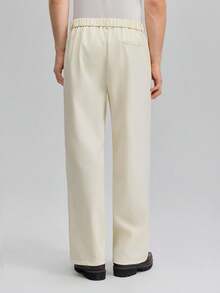 Officeau Men's Old Money Business Casual Straight Leg Suit Pants, Solid Apricot, Fall/Winter, Old Money Men's Dress Pants