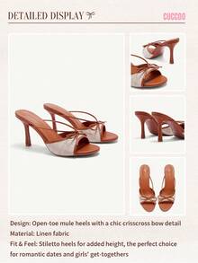 CUCCOO CHICEST Women's Peep Toe Bow Decor High Heel Sandals Spring Shoes Spring Break Easter Prom Heels For Christmas - Multicolor - View 7