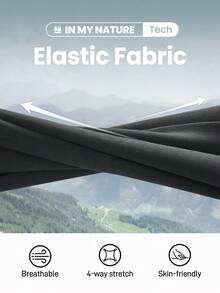 In My Nature 女士纯色高腰字母印花口袋休闲户外紧身裤徒步旅行女装