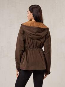 OutZeal 女式无 PFC 防水抽绳腰部拉链口袋户外外套徒步露营秋冬