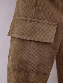 Sparklyn 2件套纯色男童休闲衬衫和裤子套装 - 棕色 - 查看 4