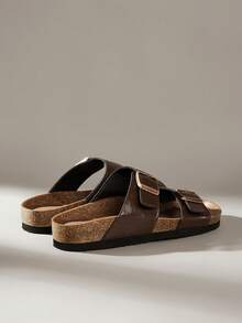 Solecia Women's Fashion Flat Sandals, Summer Beach Vacation Outdoor Slippers - Brown - View 4