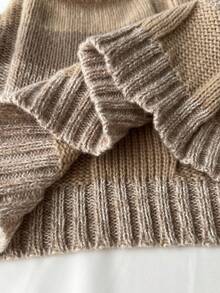 Elamini 拼色条纹V领长袖休闲口袋针织连衣裙，时尚 - 彩色 - 查看 6