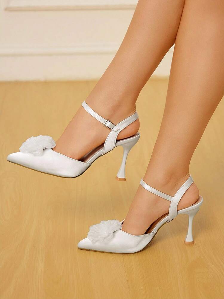 CUCCOO HITCHD Women's Fashionable White High Heel Pumps