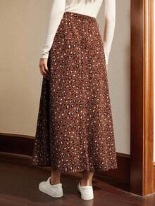 Écloséra French Retro Autumn High Waist Leopard Print Mid-Length Women's Skirt Women's Autumn Clothing Matching Women's Skirt For Going Out Women's Casual Wear Cheetah Print Women's Skirt