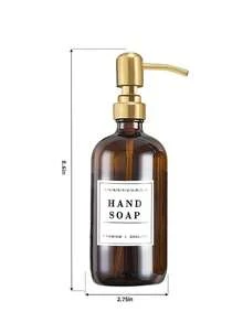 2pcs Letter Graphic Lotion Dispenser Home Bathroom Decor Fall Decor - màu nâu - Xem 3