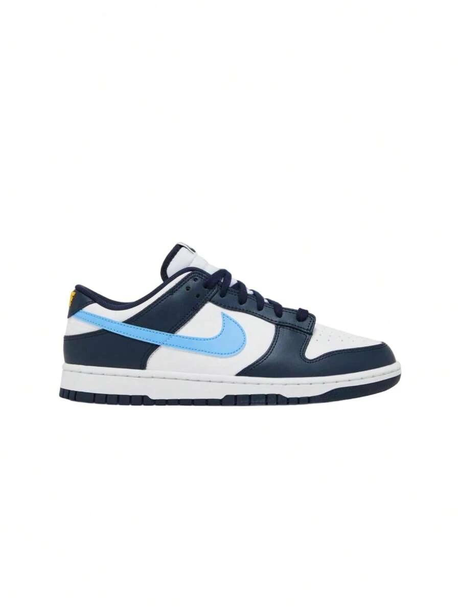 Nike 耐克 Dunk Low - 午夜藍/白-大學藍-雷射橙 - 查看 1
