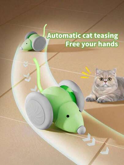 PETSIN 1件装智能重力防老鼠猫玩具宠物用品幼猫无聊玩具电动自动爬行可充电