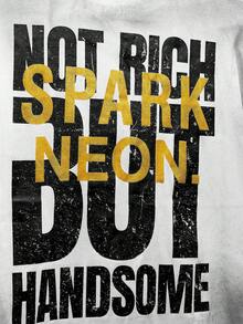 NEON BLANC Áo thun nam cổ tròn dệt kim dáng ôm thời trang đường phố, phù hợp cho mùa hè - trắng - Xem 5