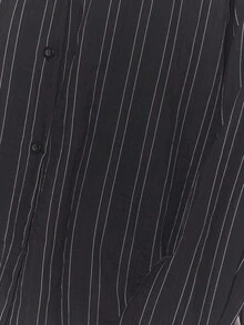 MUSERA 条纹长袖纽扣衬衫，适合度假、节日、休闲、优雅的托斯卡纳阳光海滩秋季、优雅假日、派对、春夏复活节等场合。 - 黑色 - 查看 6