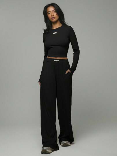 Musera Sport Spodnie wypoczynkowe z grubym pasem, na wakacje, na lotnisko, na co dzień, do padla, do pickleballa, na jesień i na jesień, eleganckie