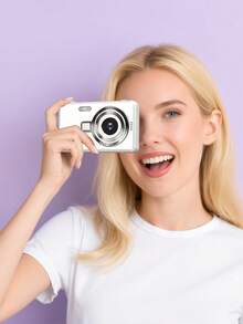 JMMO 1 Pc Q12 Digital Camera With 64G Memory Card,50 Million Pixels 2.4-Inch Screen Portable Camera, Rechargeable Camera CCD & Multiple Filter Modes. Portable Anti-Shake Smart Zoom Digital Camera For Outdoor