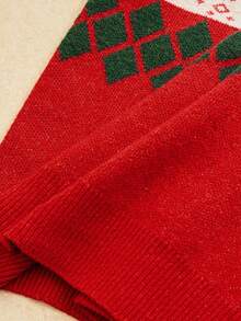 Manfinity BRENVOR Men's Christmas Element Pattern Crew Neck Long Sleeve Pullover Sweater, Loose Fit Knitted Jumper, For Fall Winter, New Year Glamour - Multicolor - View 9