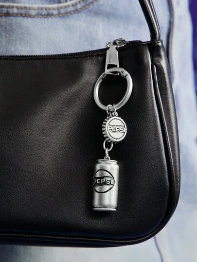 PEPSI X SHEIN Retro Silver Mode Rolig Cola Burk Nyckelring Väska Hängsmycke Charm Nyckelringar