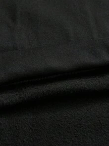 EASEVO 加大码男士休闲圆领套头卫衣，黑色，全印花图案，春秋季