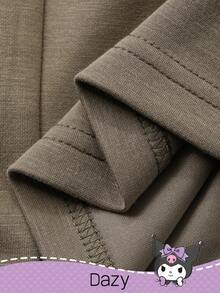 HELLO KITTY AND FRIENDS | SHEIN DAZY طقم ملابس علوية مقنعة وبنطلون بنمط كرتوني مطبوع، مرتخي، ملابس منزلية مريحة للخريف والشتاء