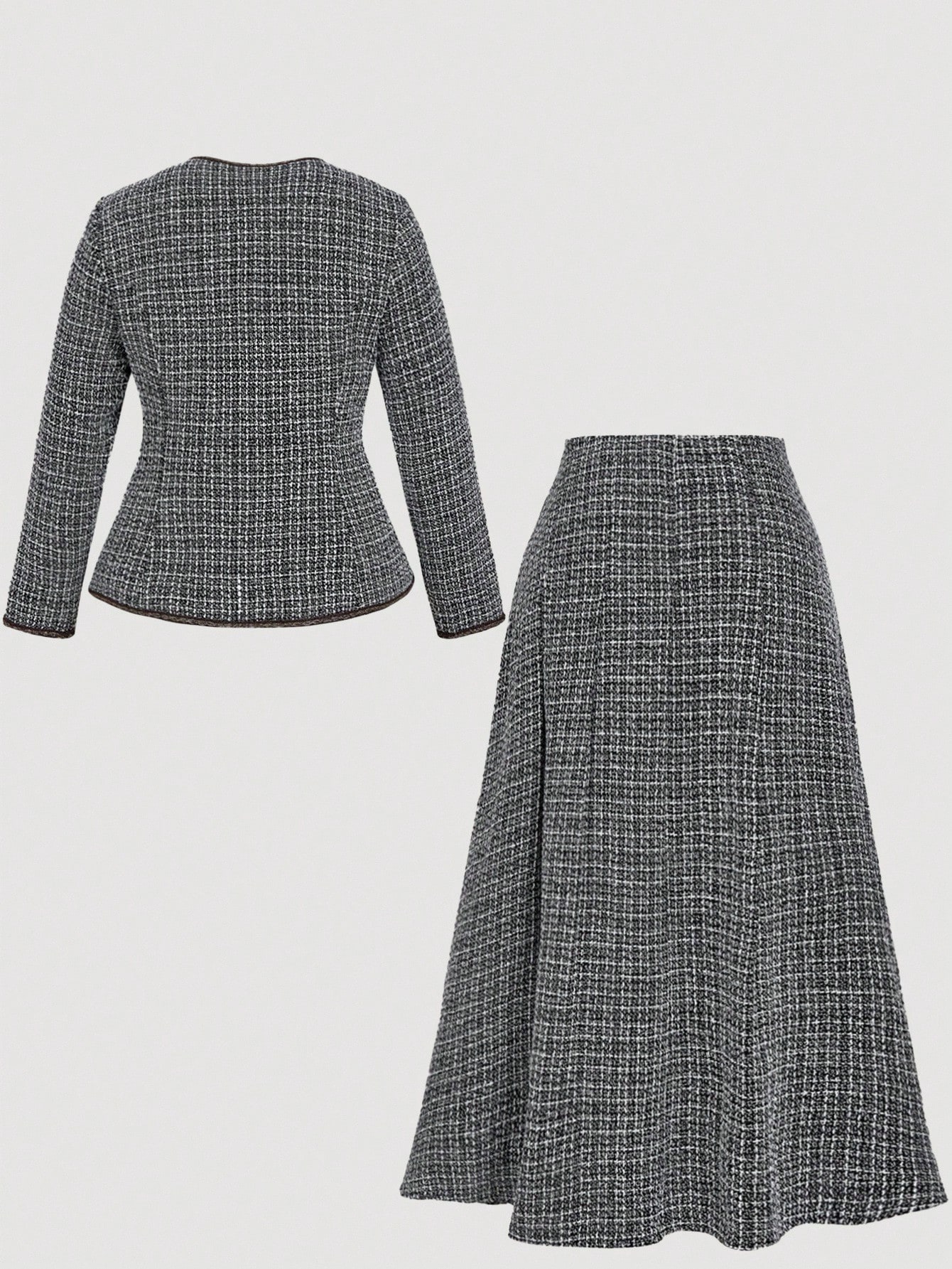 SHEIN MOD بدلة نسائية من قطعتين، تنورة طويلة وبلاي...