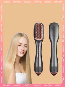 JMMO 3 合 1 吹风机刷和直发刷，专业 980W 强力陶瓷电气石离子热风刷，3 种热度/2 种速度设置，一步式吹风机和造型器，适合所有发质 - 英規插(220-240V) - 查看 2