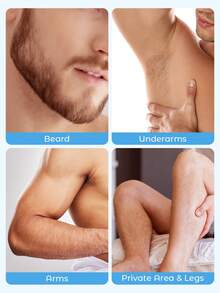 Teckwe Groin & Body Hair Trimmer For Men, Electric Ball Pubic Trimmer Shaver With 4 Guard, Replaceable Ceramic Blade Heads, Waterproof Wet/Dry Shaver Halloween Gift