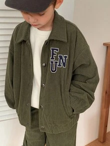 DAZY Kids Fall Clothes Young Boys Jacket Set - Dark Green - View 2