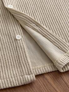 SWAVVY Cămașă casual bărbătească cu mânecă scurtă, cu cifre și litere brodate