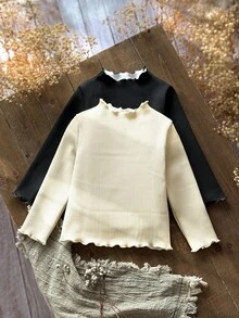 Emery Rose Kids Emery Rose Kids 2件套女童纯色高领修身保暖休闲T恤套装，加厚保暖内里，内里加绒，适合秋冬季穿着，休闲日常穿着，也适合上学、学院风返校季、派对等场合。另有女童保暖黑色卫衣套装，秋冬季万圣节主题，2件套女童纯色基础款秋冬针织衫套装。 - 彩色 - 查看 4