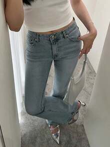 DAZY Women's Stretch Slim Fit Flare Elegant Jeans, All Season