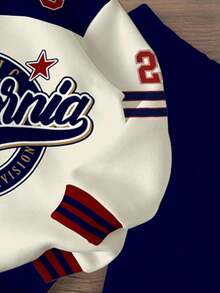 TaviRue 2 件套女婴休闲复古字母和数字图案运动超大连帽衫和宽松裤子套装 - 彩色 - 查看 5